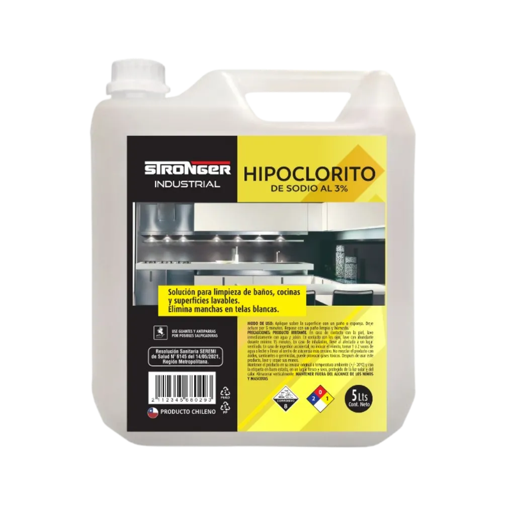 Hipoclorito 3% Stronger Premium 5 L